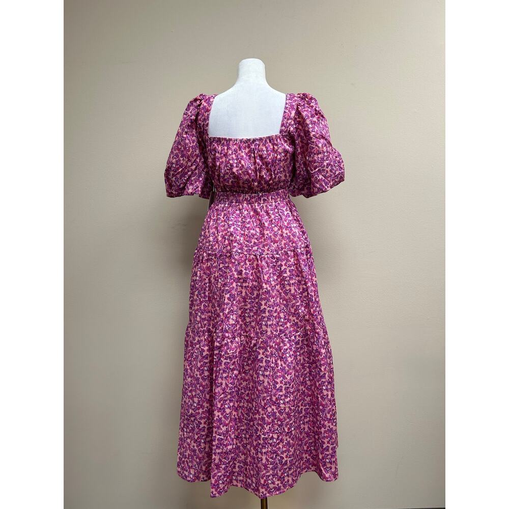 HYACINTH HOUSE Pink Multi Floral Estella Midi Dress Size M NWT - Picture 5 of 6
